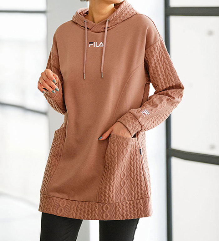 楽天市場】チュニック M L LL 3L 4L 5L ＜FILA＞ケーブル柄切替
