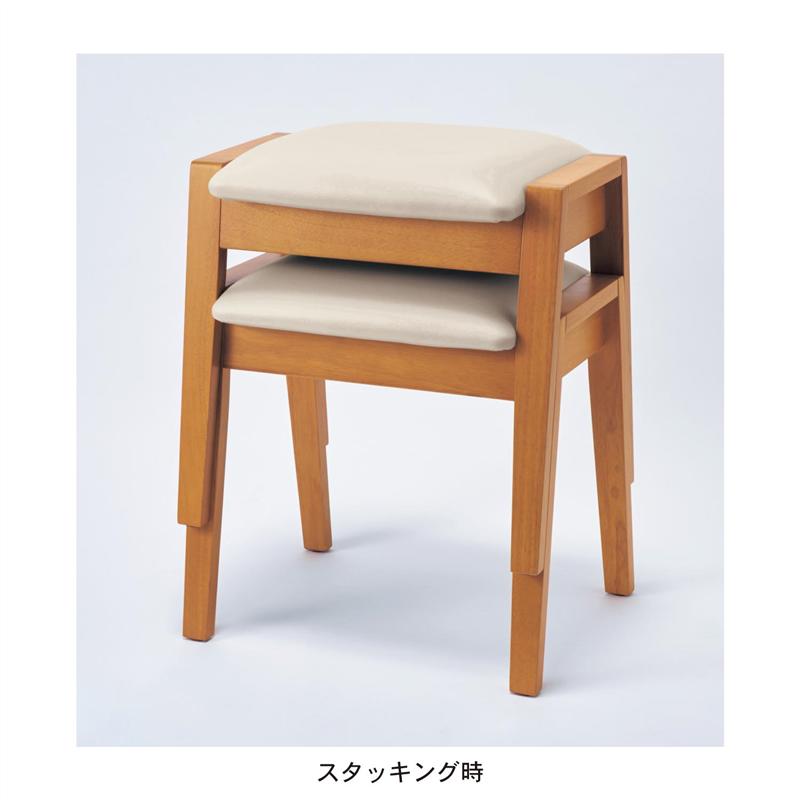 楽天市場】[2脚セット] 天然木 スタッキング スツール | 幅43cm 奥行