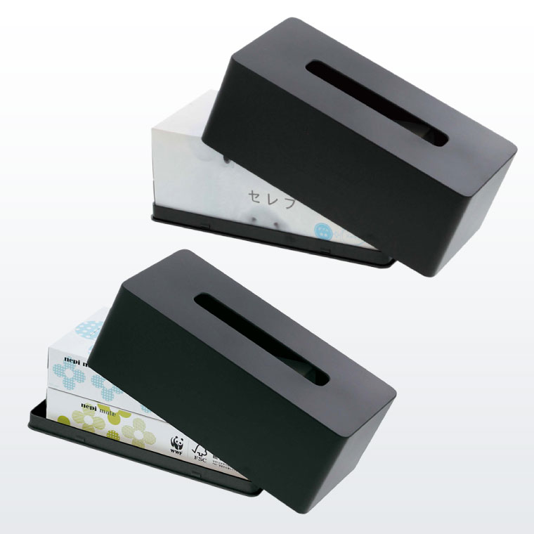 楽天市場】[ 厚型対応ティッシュケース タワー 2個セット ] 山崎実業