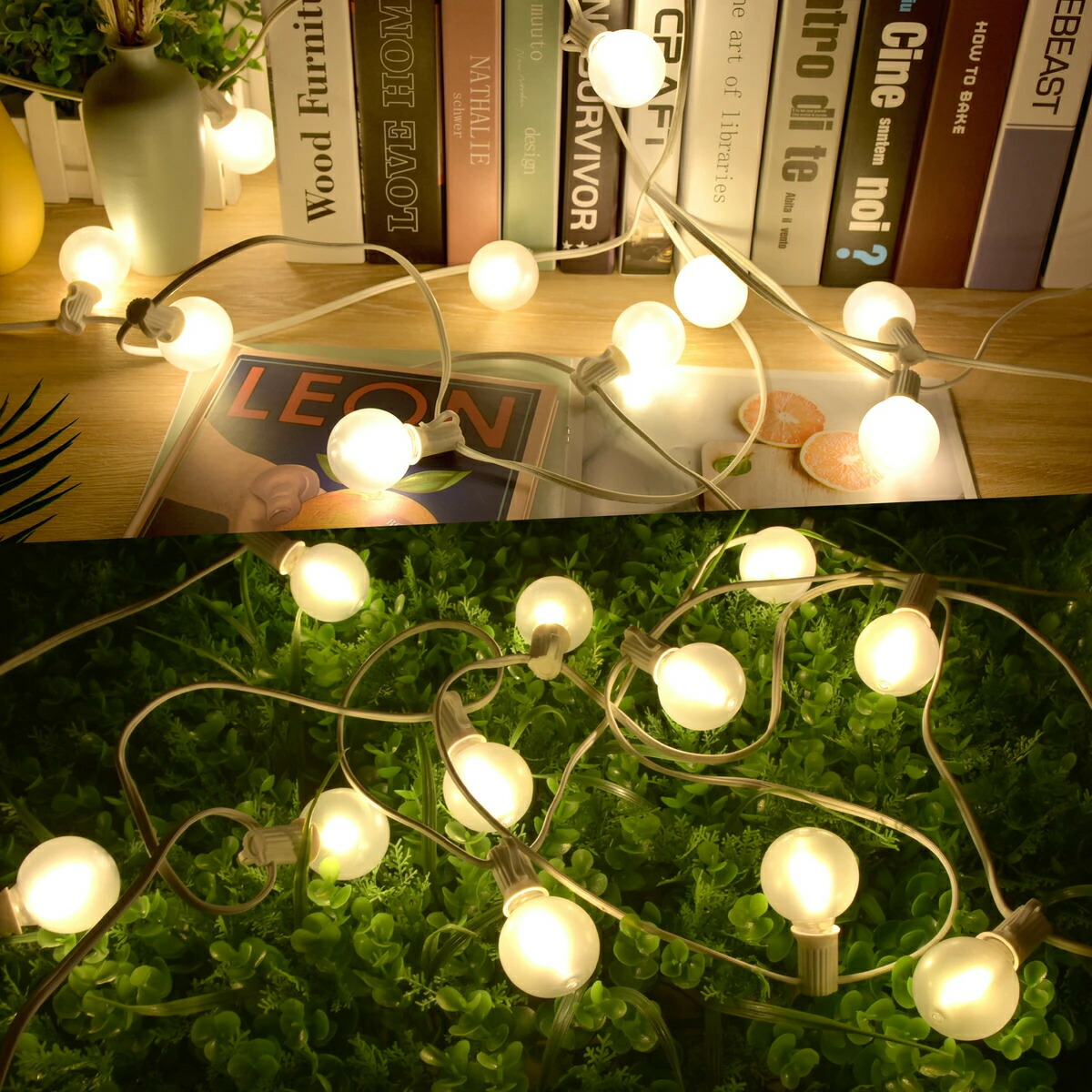 楽天市場】LEDストリングライト 8m 18個 G40電球 E12ソケット