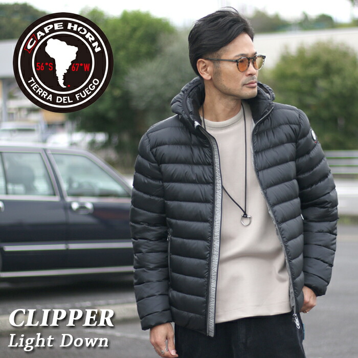 CAPEHORN ブラック　40サイズ　クリーニング済 CAPEHORN（ケープホーン） ダウンコート ダウンジャケット 「CAPE HORN