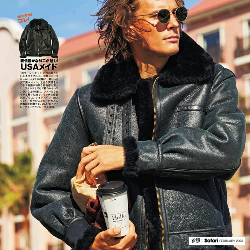 楽天市場】AVIREX アビレックス B-3フライトジャケット 2105 ブラック