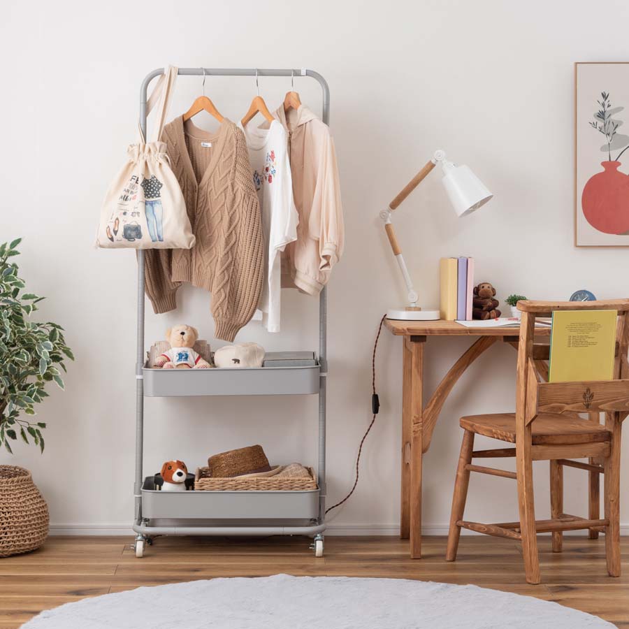 楽天市場】【100円クーポン中】ハンガーラック 棚付き スリム ハンガー