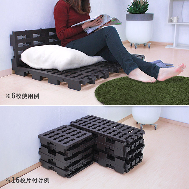 楽天市場】パレットベッド ジョイント式 ダブル ブラウン | すのこ