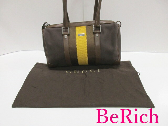 楽天市場】グッチ GUCCI ミニ ボストンバッグ 0000851 茶 黄 ブラウン