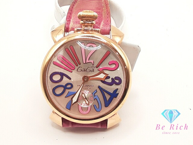 楽天市場】ピンクゴールド（ブランドガガミラノ）（メンズ腕時計