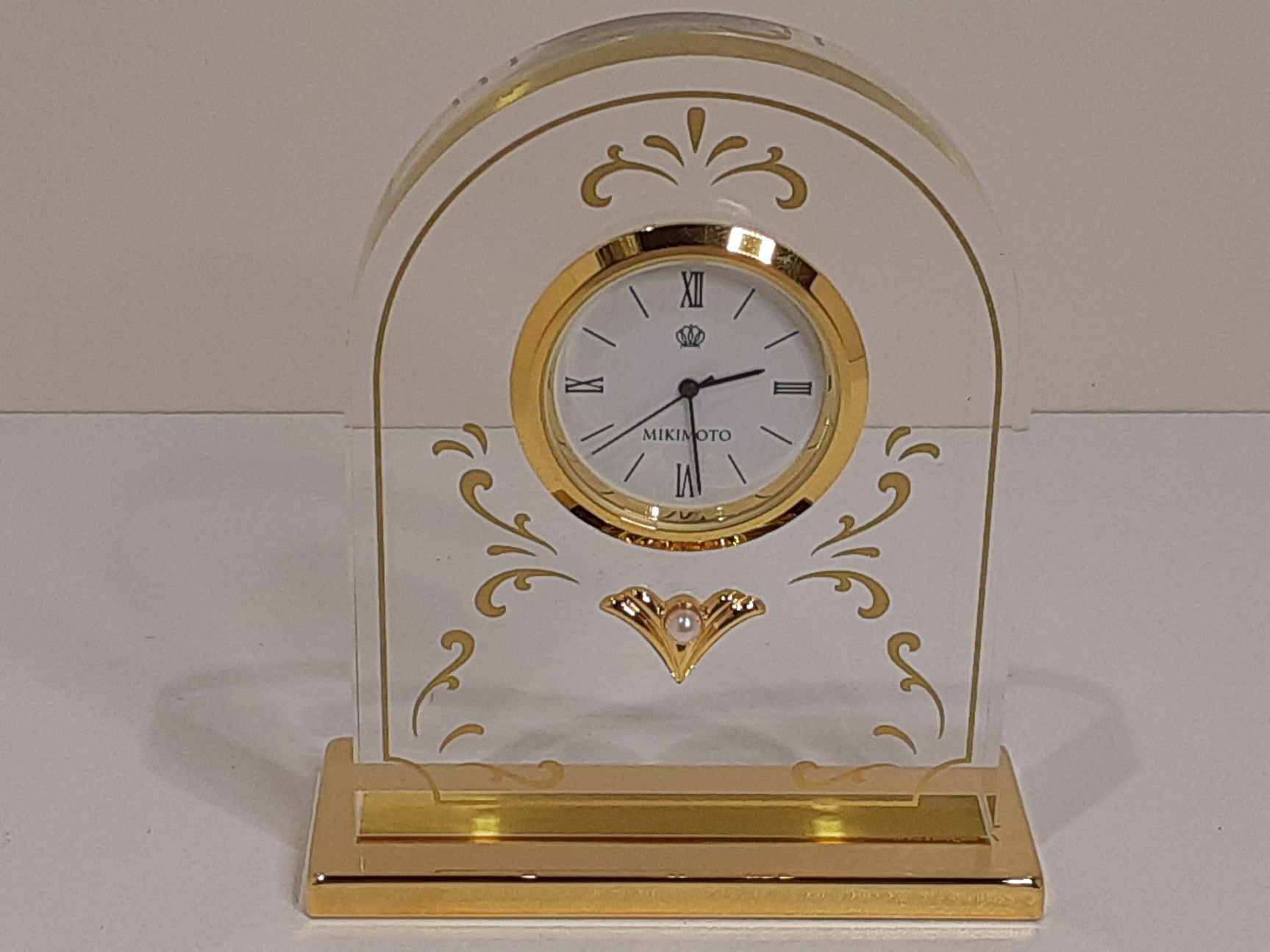 楽天市場】ミキモト MIKIMOTO パール 真珠 付 置時計 NNS-500E 白