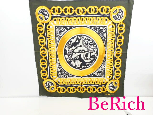 楽天市場】セリーヌ CELINE スカーフ チェーン ウサギ 黄色 カーキ