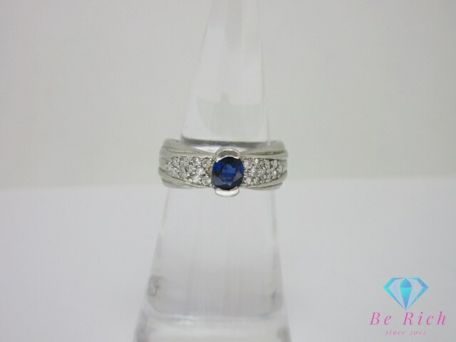 楽天市場】Pt900 プラチナ サファイア 0.42ct ダイヤモンド 0.18ct 付