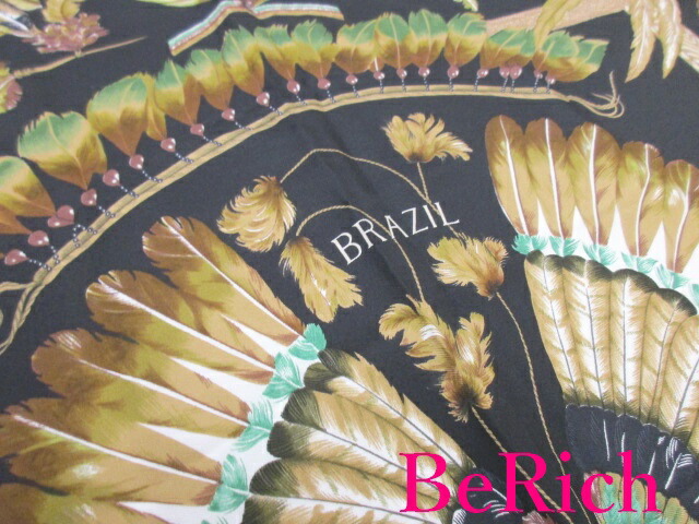 楽天市場】エルメス HERMES カレ スカーフ BRAZIL feather ブラジル 羽