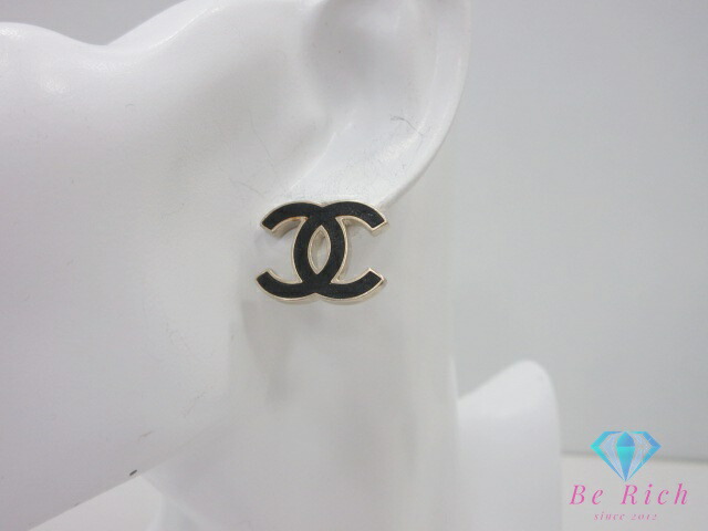 楽天市場】シャネル CHANEL ココマーク スタッド ピアス メタル レザー