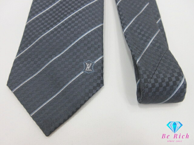 楽天市場】ルイ ヴィトン LOUIS VUITTON ネクタイ M78758 グレー 系