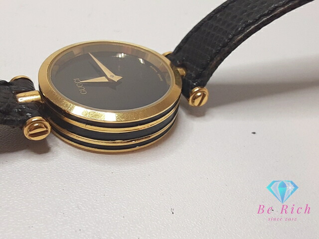 楽天市場】グッチ GUCCI レディース 腕時計 黒 ブラック SS レザー