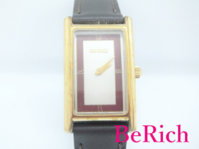 楽天市場】グッチ GUCCI レディース 腕時計 2600L ボルドー 文字盤 SS