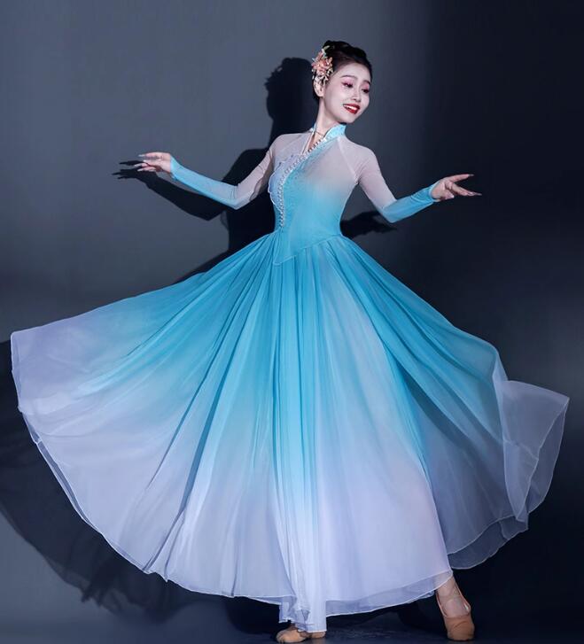 楽天市場】送料無料 社交ダンス 衣装 花柄 中指にかける モダンドレス