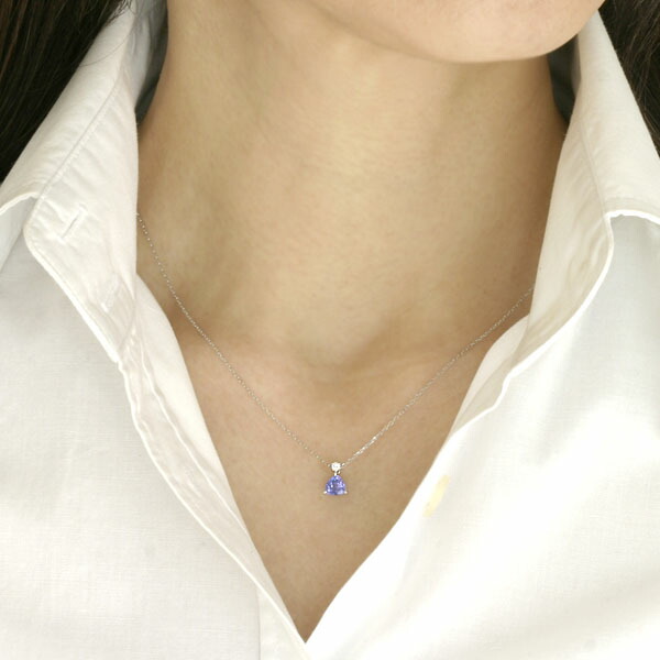 楽天市場】タンザナイト&ダイヤネックレス プラチナ【送料無料】 Pt900