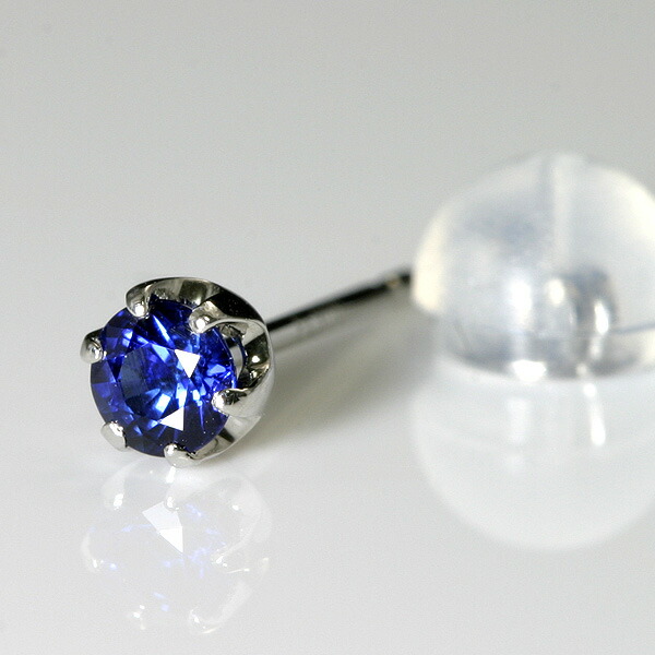 楽天市場】ブルーサファイア 0.1ct メンズピアス プラチナ 片耳【送料