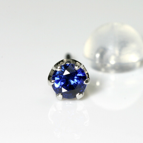 楽天市場】ブルーサファイア 0.1ct メンズピアス プラチナ 片耳【送料