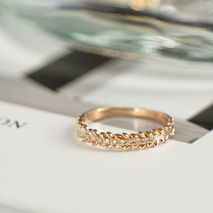 楽天市場】k18 リーフ リングの通販