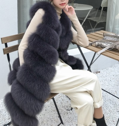 楽天市場】SALE セール 毛皮 リアルフォックス FOX ロングベスト ジレ