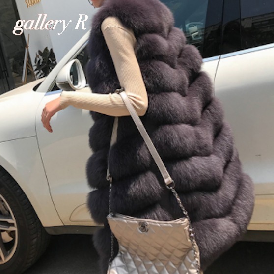 楽天市場】SALE セール 毛皮 リアルフォックス FOX ロングベスト ジレ