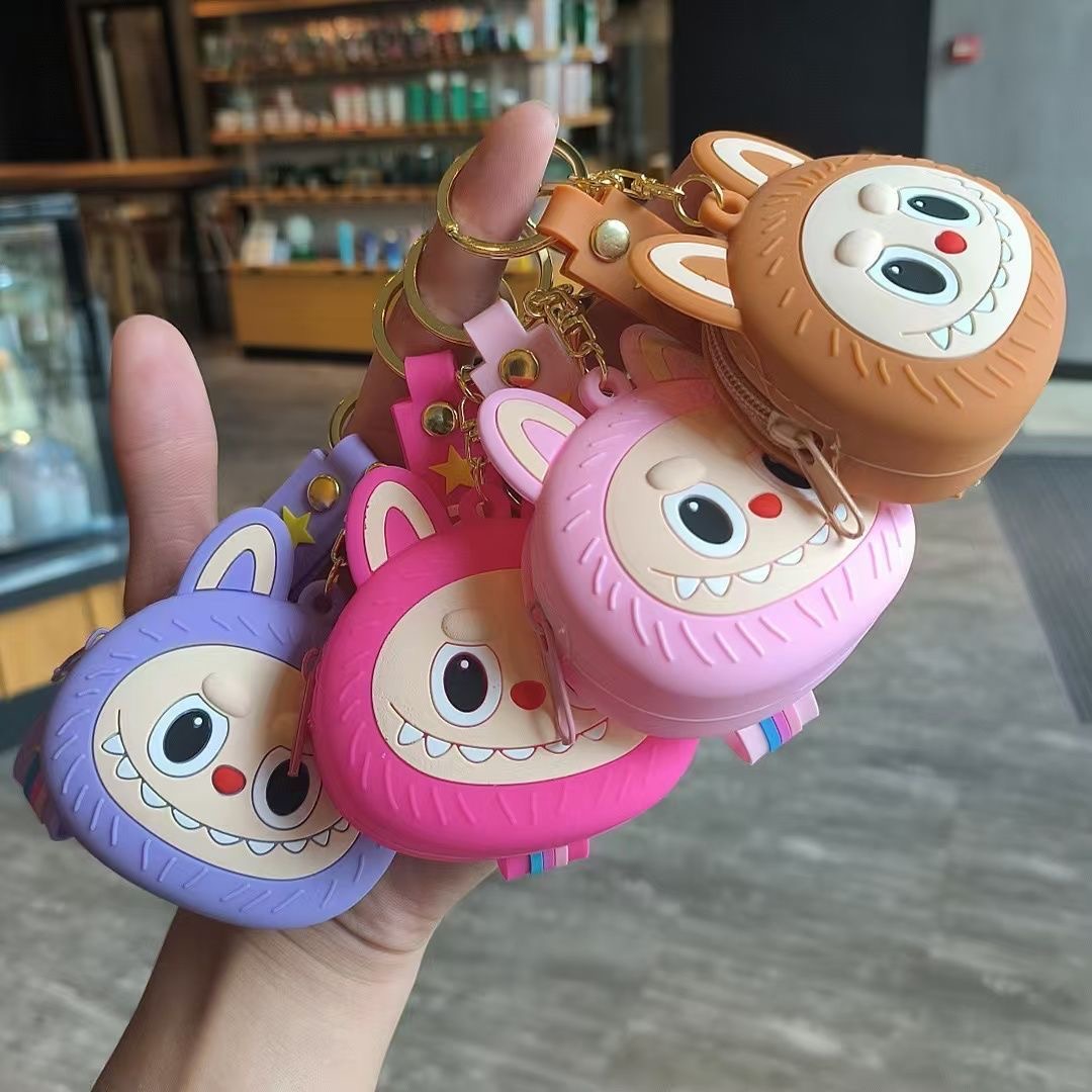 楽天市場】ラブブ風 キーホルダー ストラップ C : CROTECWAGON