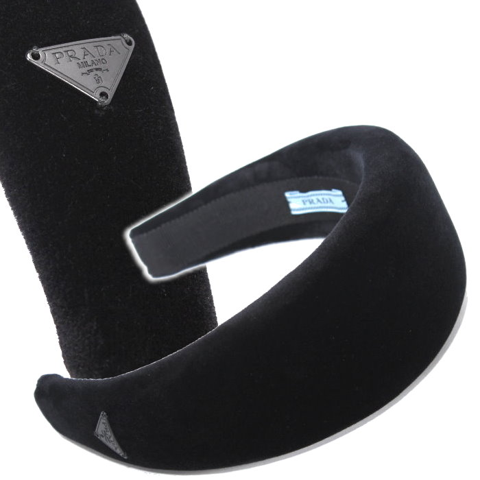 楽天市場】PRADA プラダ カチューシャ ブラック 1IH016 068 F0002