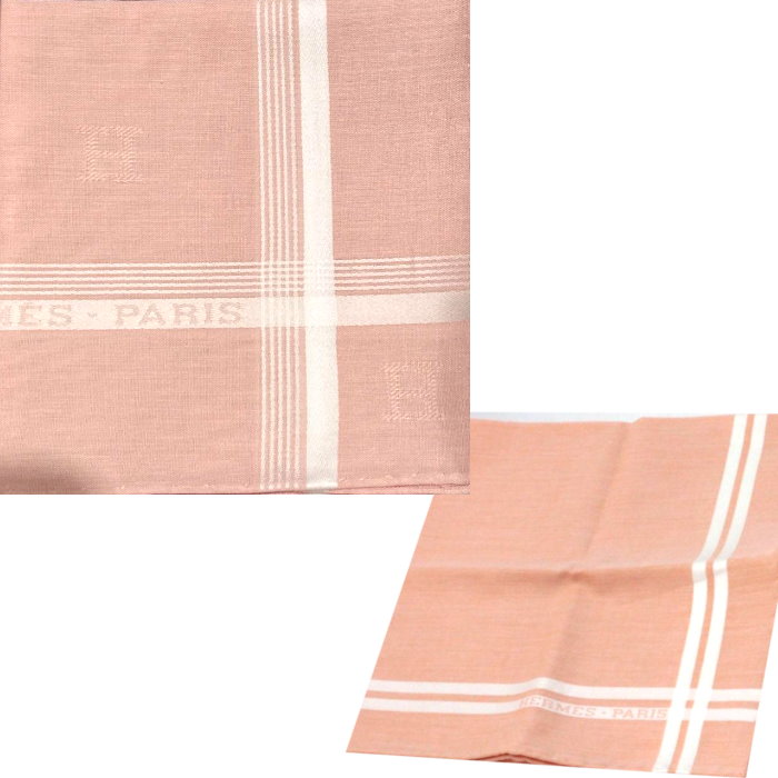 楽天市場】HERMES エルメス ハンカチ H182036G チーフ 09ピンクローズ