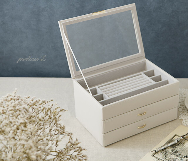 楽天市場】ジュエリーボックス ジュエルケースL ジュエリー