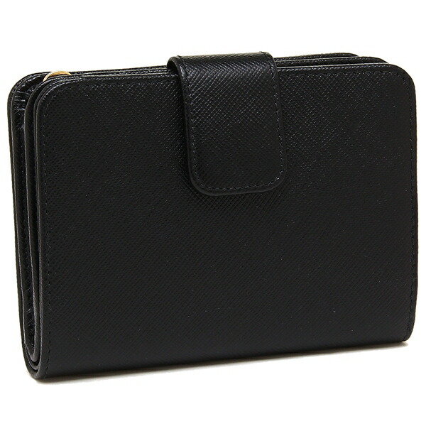 楽天市場】プラダ 財布 二つ折り財布 サフィアーノ ブラック