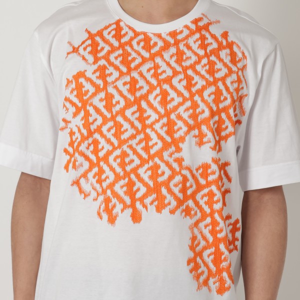 楽天市場】フェンディ Tシャツ トップス FFロゴ ホワイト オレンジ