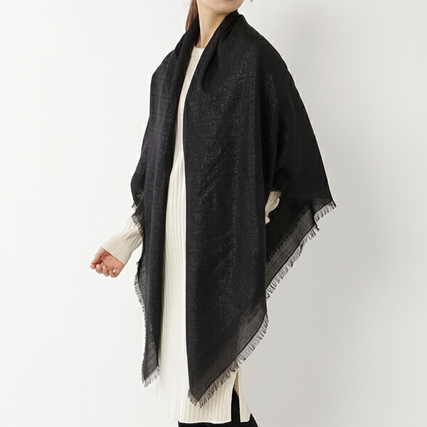 楽天市場】フェンディ ストール マフラー FFロゴ ブラック レディース