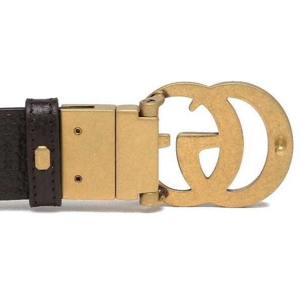 極美品】グッチ GGキャンバス×レザー ベルト ツートーGGバックル 77cm