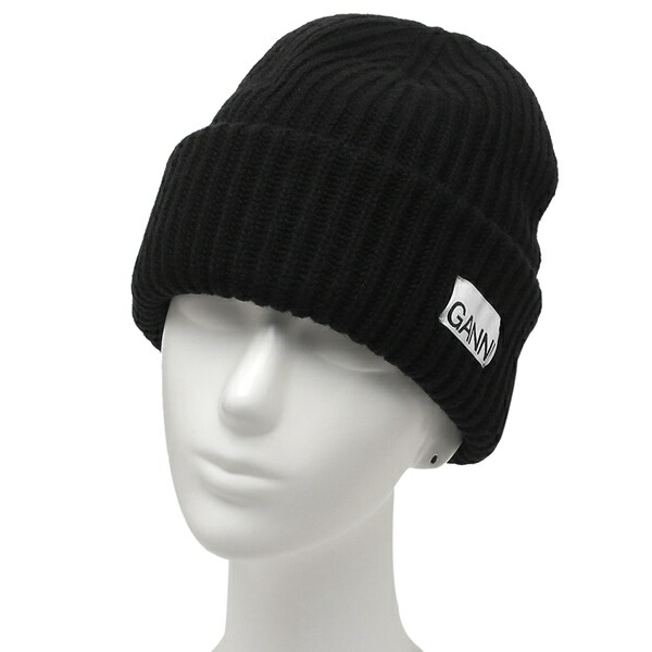 楽天市場】ガニー 帽子 ニット帽 ビーニー ブラック レディース GANNI