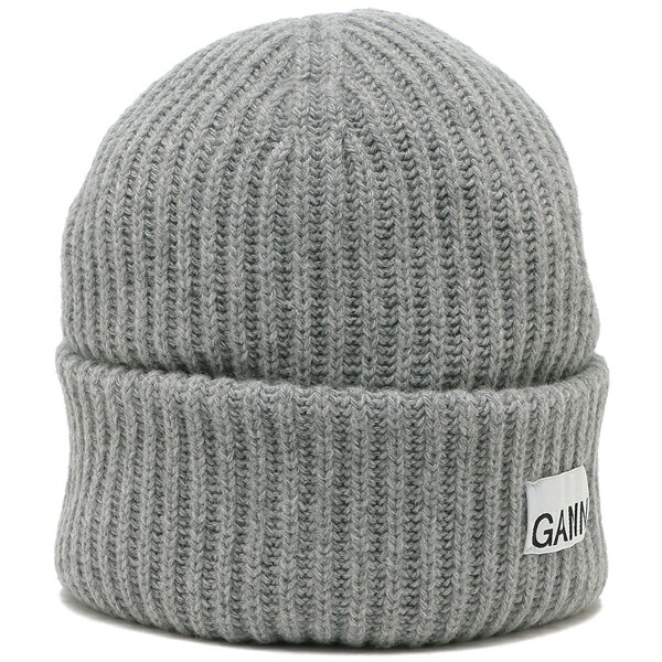 楽天市場】ガニー 帽子 ニット帽 ビーニー グレー レディース GANNI