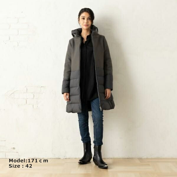 楽天市場】ヘルノ ダウンジャケット コート グレー レディース HERNO