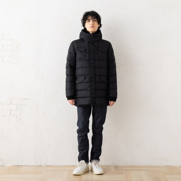 楽天市場】ヘルノ ダウンジャケット コート ブラック メンズ HERNO