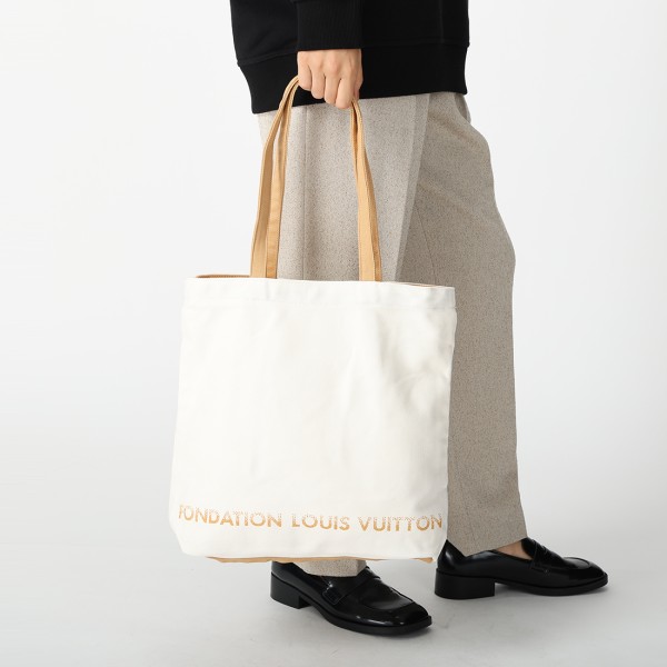 楽天市場】フォンダシオン ルイヴィトン トートバッグ ホワイト ルイ
