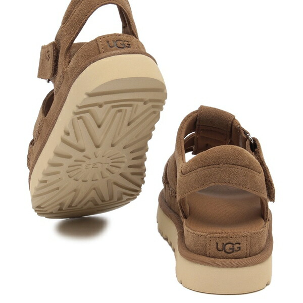 UGG ブラウン 厚底サンダル ベルクロストラップ SALE)UGG(アグ