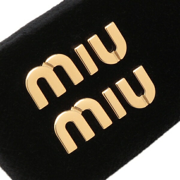 楽天市場】ミュウミュウ ヘアアクセサリー ロゴ ヘアクリップ ブラック