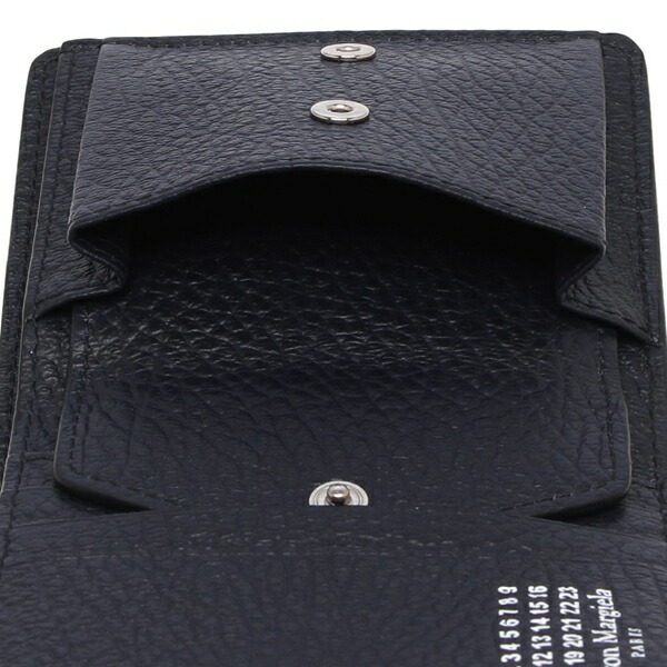 楽天市場】メゾンマルジェラ 二つ折り財布 4ステッチ ネイビー メンズ