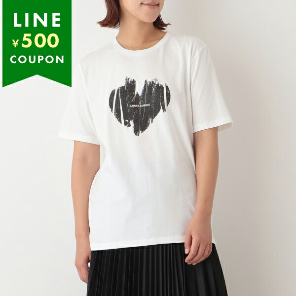 楽天市場】サンローランパリ トップス Tシャツ ロゴ ハート ホワイト