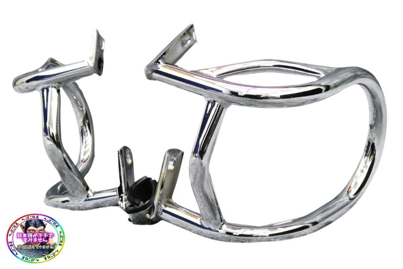 楽天市場】ゼファーΧ エンジンガード TYPE2 メッキ / ZR400C ZR400G