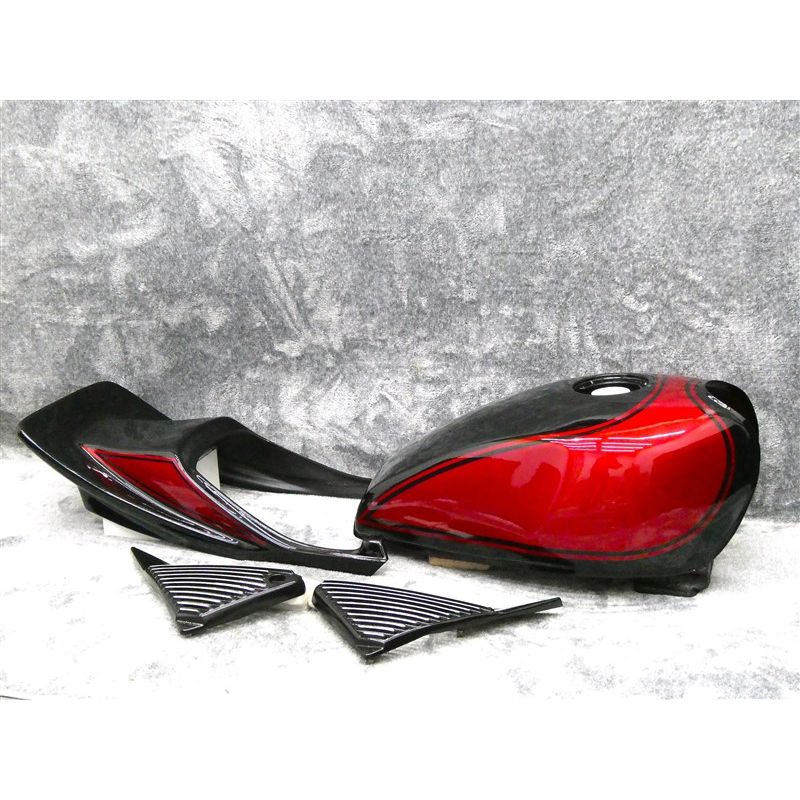 楽天市場】ゼファー400 外装セット 黒赤 STDアルフィン ハネテール