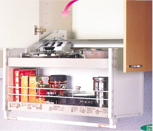 楽天市場】昇降式吊戸棚 スイングダウンウォールJDS75503吊