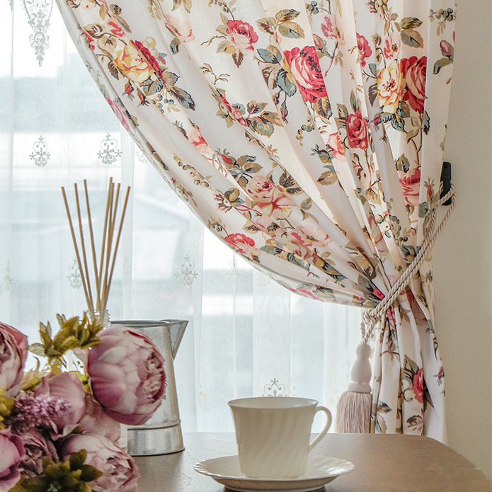 楽天市場】カーテン キャスキッドソン ガーデンローズ マルチ オーダー