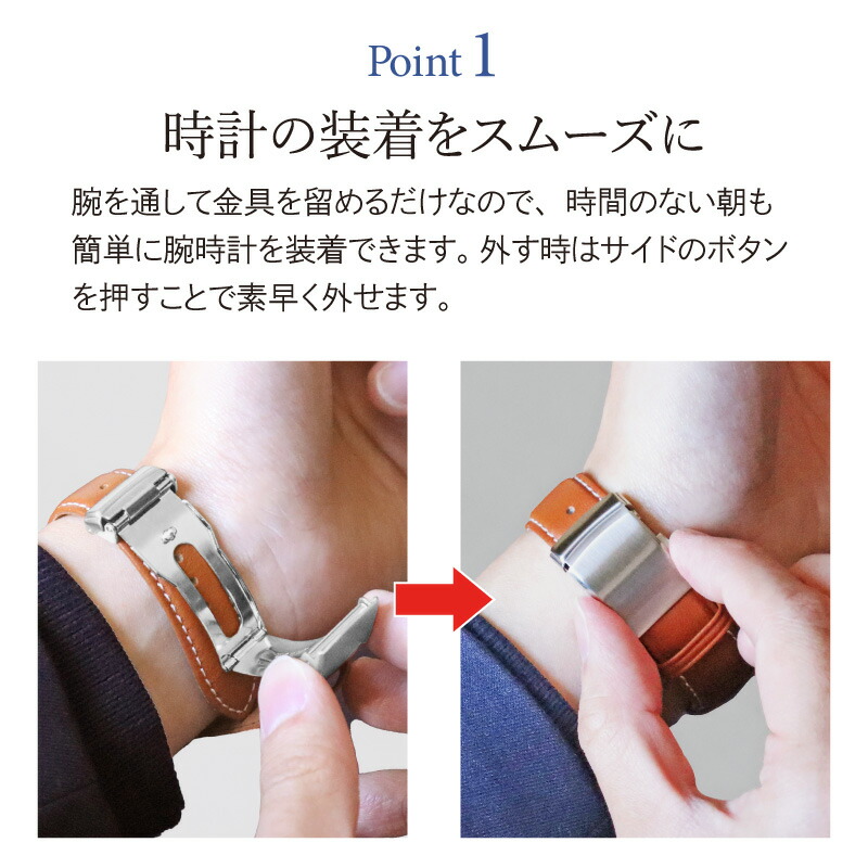 楽天市場】16mm 18mm バックル 三つ折れ 片開き BAMBI バンビ 革ベルト