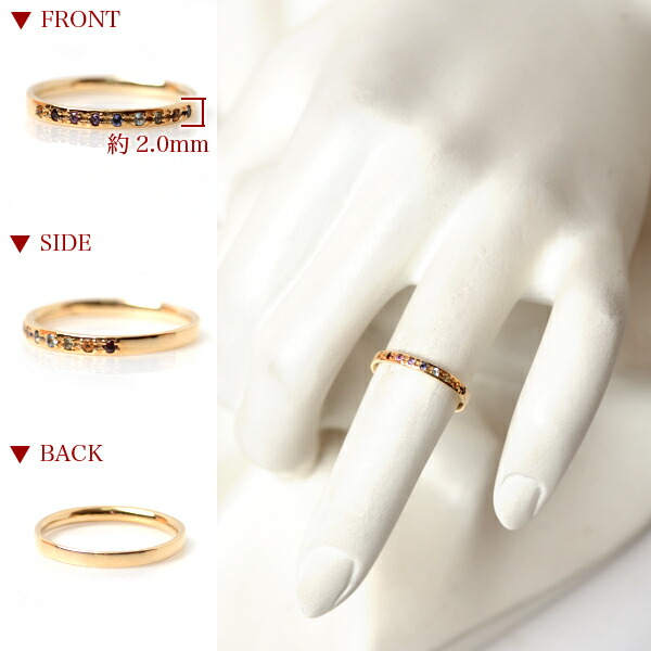 楽天市場】マルチカラー アミュレット リング K10 リング 天然石 9石