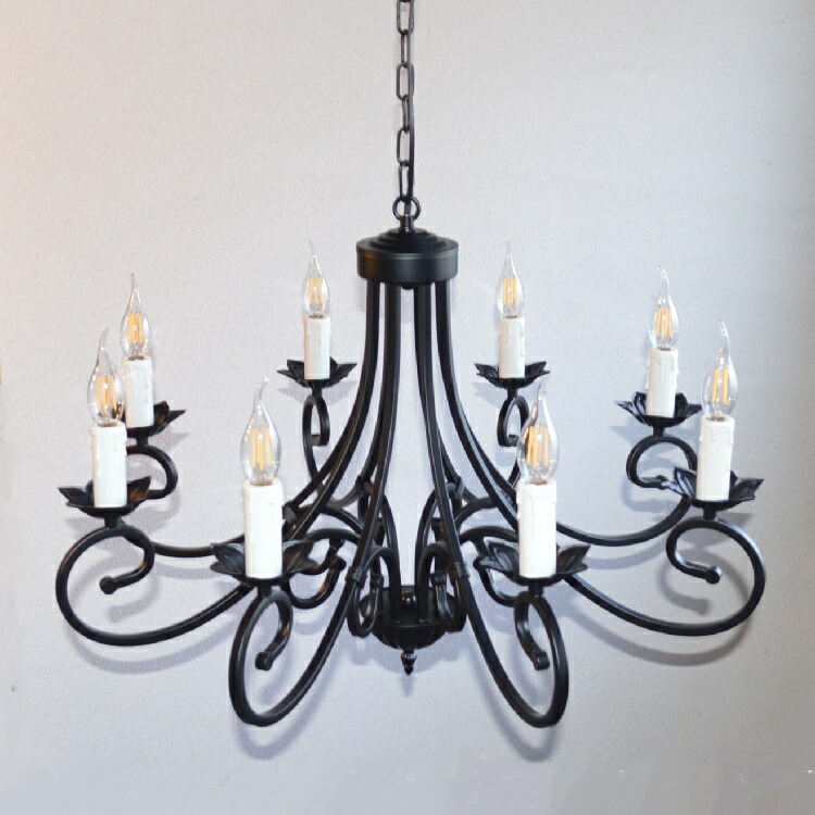 楽天市場】照明 シャンデリア 8灯【リリィ8L】つや消し黒 マット