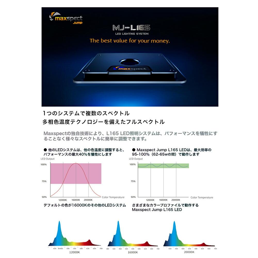 楽天市場】maxspect MJ−L165 LED 海水 サンゴ 水槽